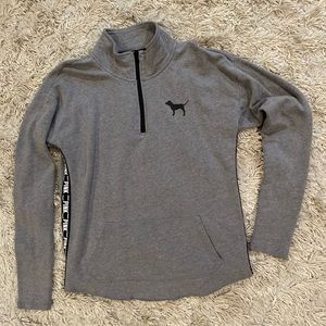 Victoria’s Secret grey “PINK” half zip